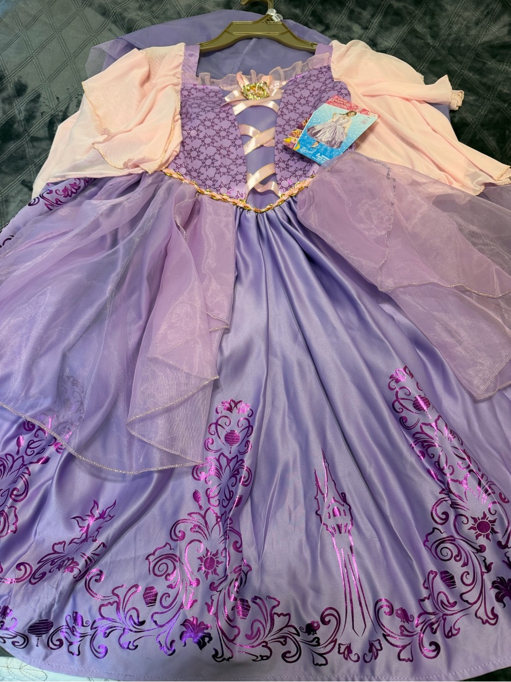 Purple & Pink Princess Costume Dress for Kids - Disney Rapunzel